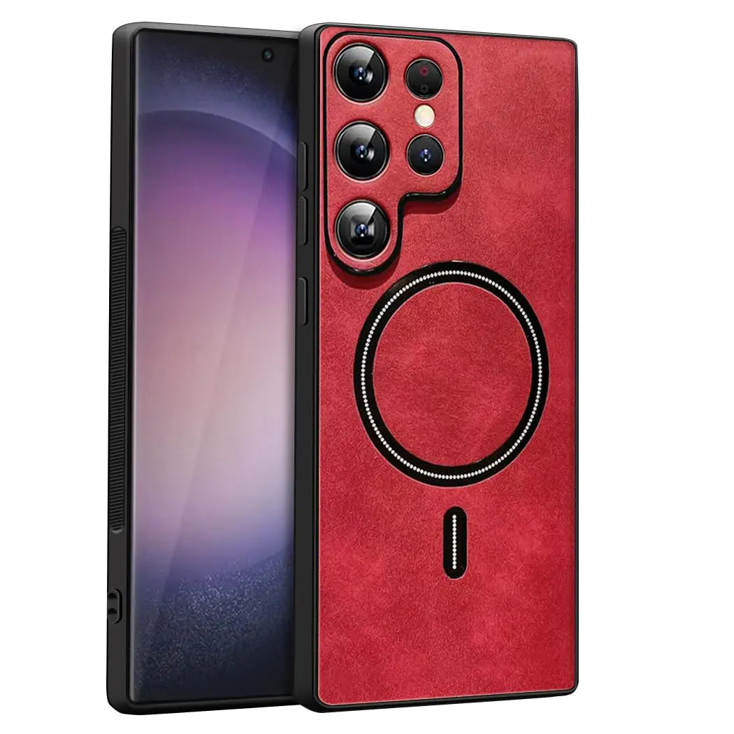 Case for Samsung Galaxy S24 UltraDesigned for Samsung S24 Ultra Case with Full Camera LensCamera & Phone ProtectionSlim Case for Samsung S24 Ultra Phone Cover 6.8"(Dark Red)