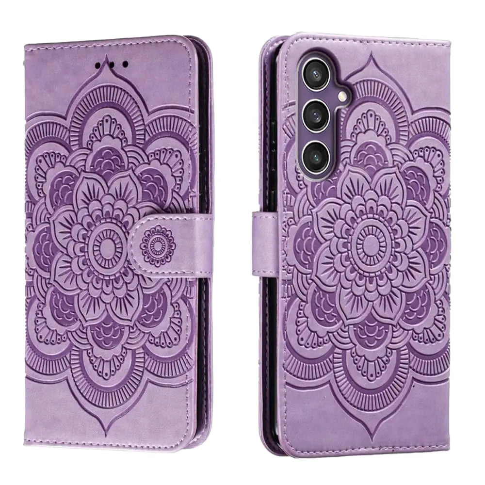 Samsung Galaxy S23 FE (Not Fit S23) Case Wallet with Card Holder Kickstand Magnetic Soft Leather Flip Fold Case for Samsung S23 FE Cover (Purple)