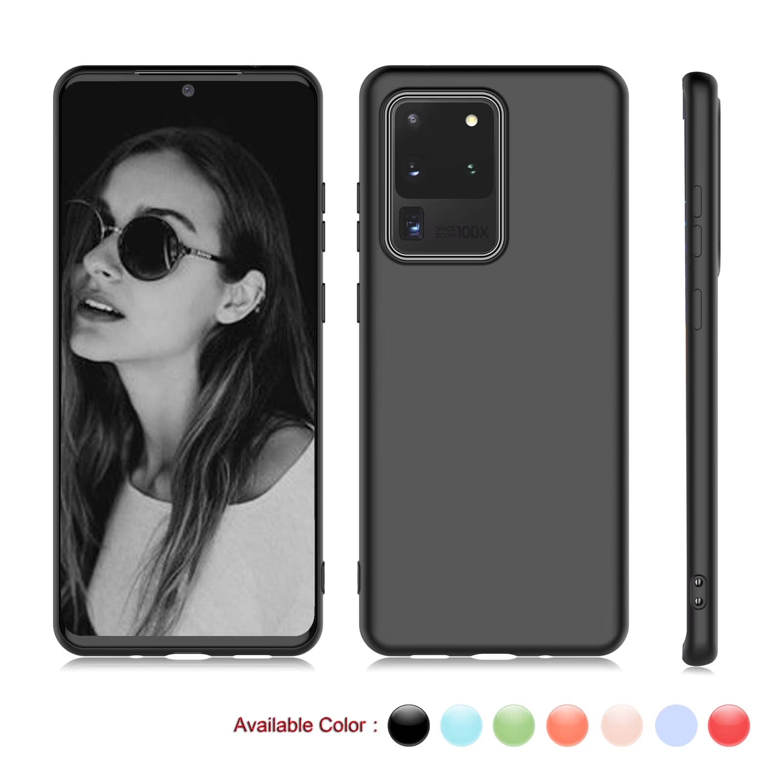 Cases Cover for 2020 Samsung Galaxy S20 Ultra 5G, S20 5G, S20 plus 5G,  Soft Silicone Gel Rubber Bumper Phone Case Anti-Scratch Hard Shell Shockproof Protective Case Cover