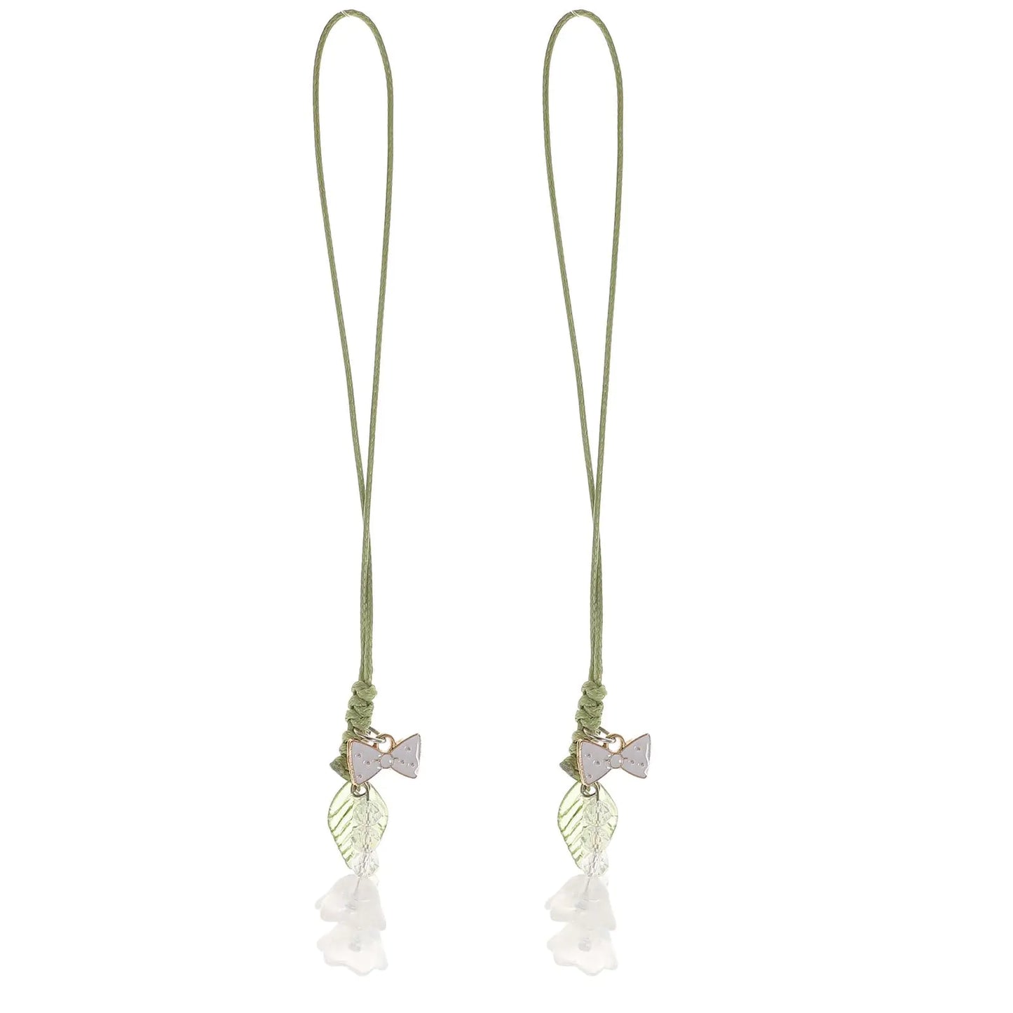 2 PCS Phone Charm Kawaii Flower Phone Accessories Charm String Kawaii Phone Charm Hook Cute Phone Charms Aesthetic for Women Girl