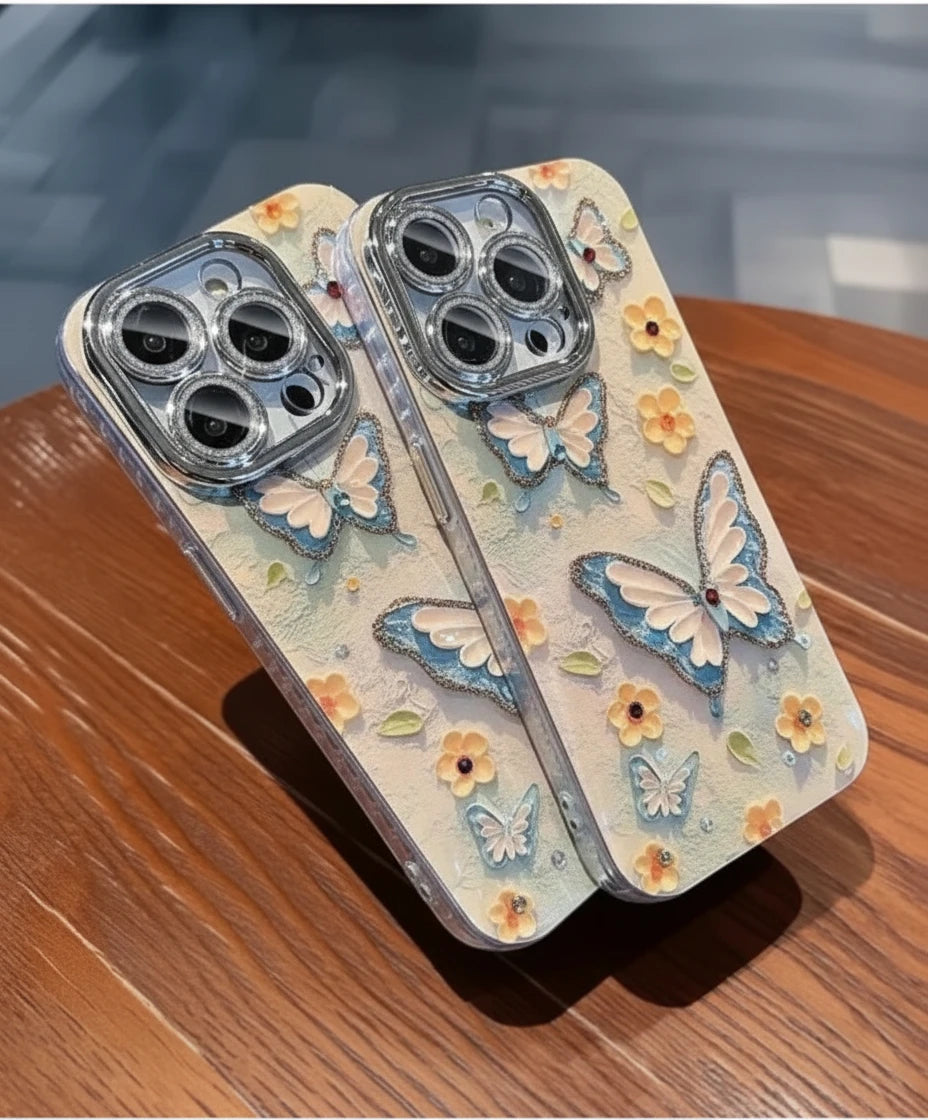 Butterfly Oil Painting iPhone Case