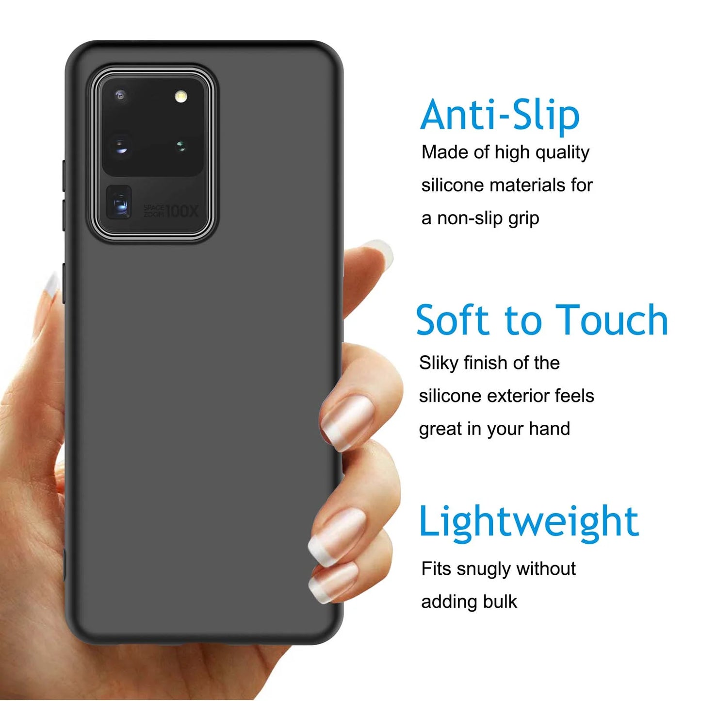 Cases Cover for 2020 Samsung Galaxy S20 Ultra 5G, S20 5G, S20 plus 5G,  Soft Silicone Gel Rubber Bumper Phone Case Anti-Scratch Hard Shell Shockproof Protective Case Cover