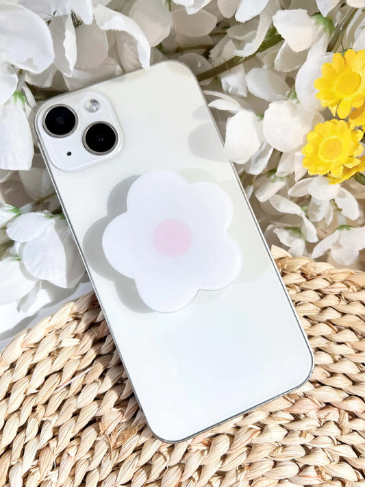 Cartoon Flower Mobile Phone Grip Simple Solid Color Mobile Phone Holder Folding Elastic Base Mobile Phone Decorations Electronic Accessories